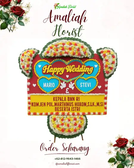 Papan Bunga Pernikahan Prabu Dipo
